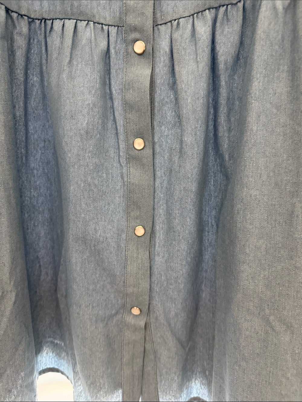 Lumiere Blue Denim Midi Dress Shirt - Picture 3 of 8